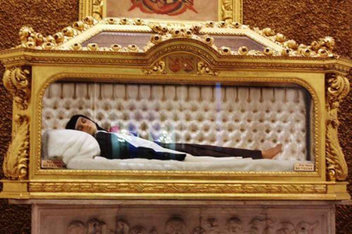 The relics of St Therese, and her parents, will be displayed throughout