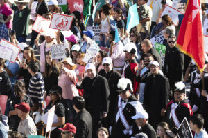 The fifth annual OneLife LA on January 19 drew more than 15,000 people, who walked in support of ‘the great cause of our times’ – the celebration of life from conception to natural death. VICTOR ALEMÁN/ANGELUS NEWS