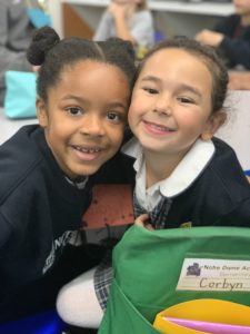 The student body of Notre Dame Academy Elementary School in West LA shared random acts of kindness throughout Catholic Schools Week.  CYNTHIA JACKSON