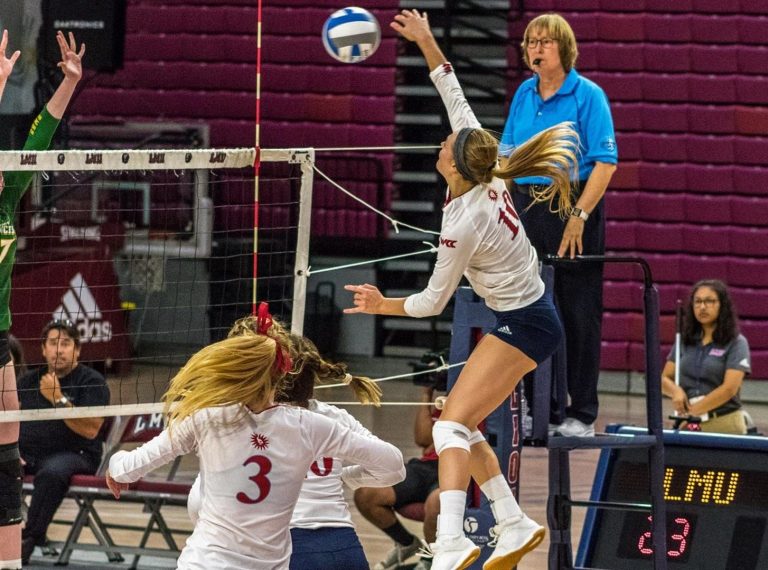 LMU Volleyball: Lions bounce back from BYU loss with sweeps