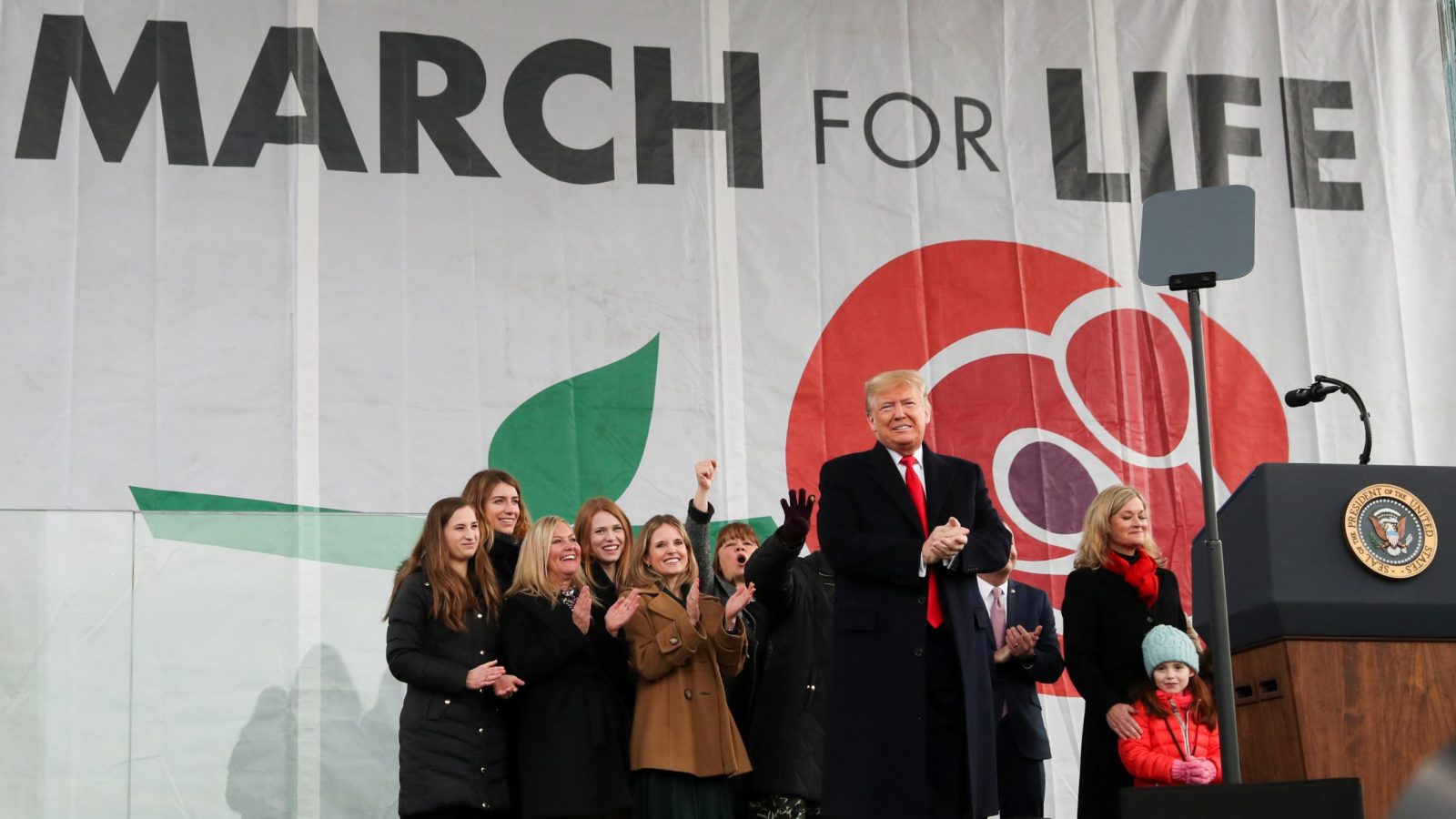 President tells March for Life crowd he their commitment