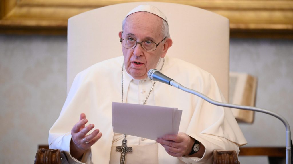 Pope Francis says prayer opens the door of hope