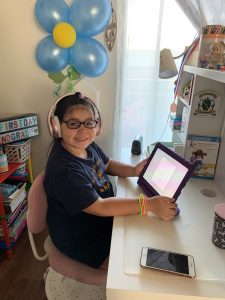 Isabella Hurtado, a second-grader at St. Patrick School in North Hollywood, on her first day of school last month. 
(SUBMITTED PHOTO)