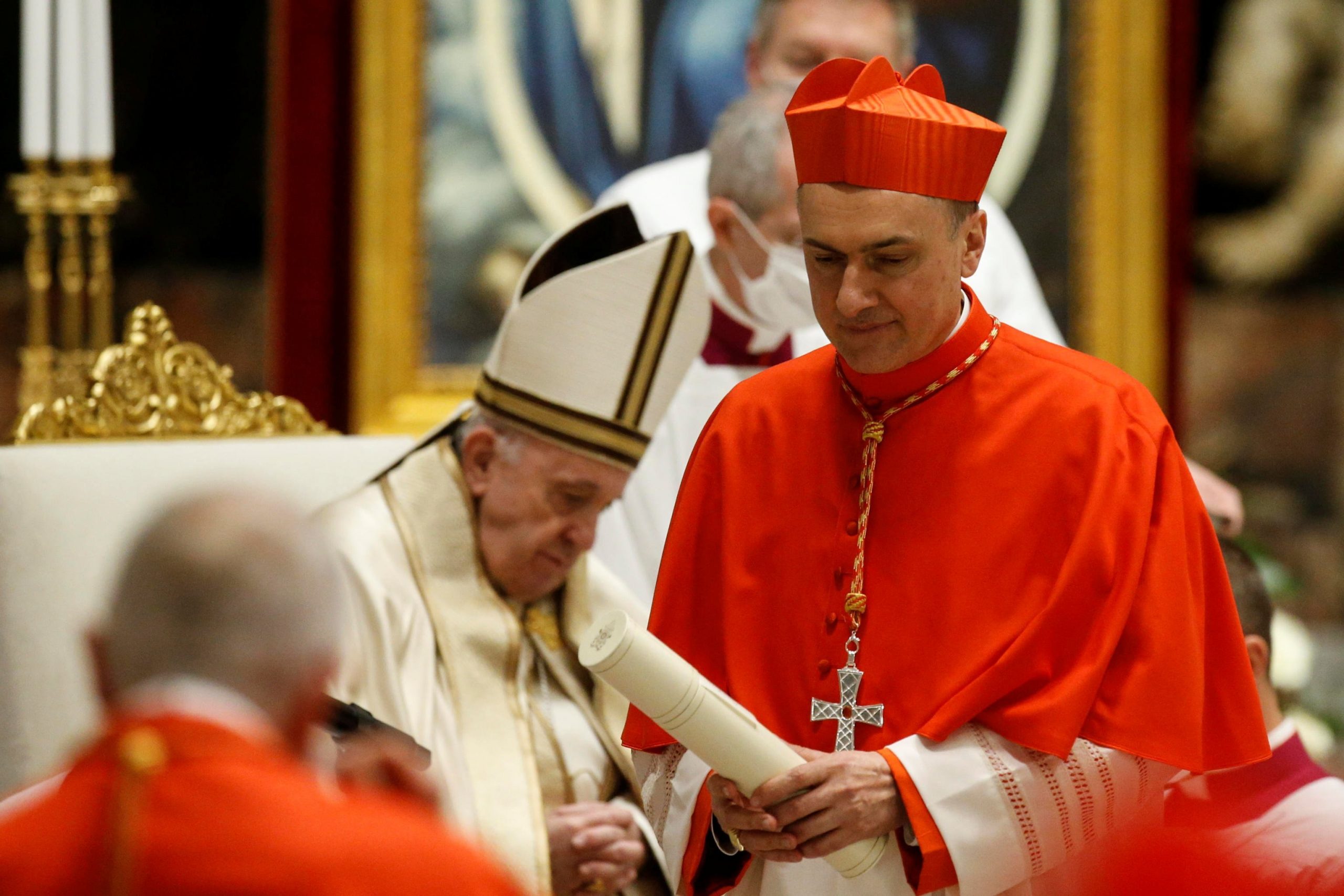 Pope gives prestigious red hats to 5 new cardinals