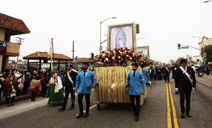 On Sunday, Dec. 5, Catholics from around Southern California hit the streets of East Los Angeles for the 90th annual Guadalupe Procession and Mass, which returned as an in-person event after last year’s car-only procession due to the high number of COVID-19 cases at this time last year. (Victor Alemán)