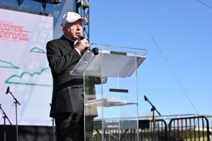 Archbishop Gomez gives the opening speech at the 8th annual OneLife LA event. (Simon Kim)