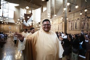 Father Guillermo “Memo” Alonso was all smiles by the end of the Ordination Mass. (Victor Alemán)