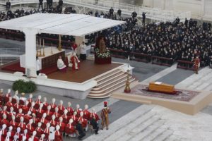 Pope Francis presides over the funeral Mass of Pope Benedict XVI in St. Peter's Square at the Vatican Jan. 5, 2023. (CNS photo/Paul Haring)