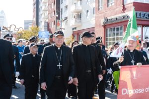 Auxiliary Bishop Ramon Bejarano of San Diego joined Archbishop Gomez and several thousands marchers for the walk through LA's Chinatown for OneLife LA on Jan. 21, 2023. (Isabel Cacho)