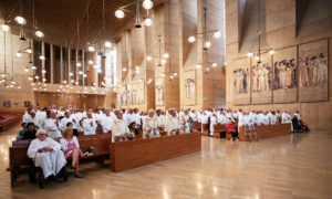 Deacons, their wives and loved ones attended a special Diaconate Mass at the Cathedral of Our Lady of the Angels on Aug. 10 to celebrate the feast day of St. Lawrence, the notable third-century deacon and martyr. (Victor Alemán)