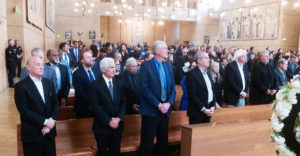 Notable friends and teammates of Dodgers legend Fernando Valenzuela attended his funeral Mass on Nov. 6, including Dodgers president and CEO Stan Kasten, former teammate Orel Hershiser and former Dodger Justin Turner. (Victor Alemán)