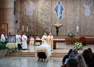 Los Angeles Archbishop José H. Gomez presided over the funeral Mass of Dodgers legend Fernando Valenzuela on Nov. 6 at the Cathedral of Our Lady of the Angels. (Victor Alemán)