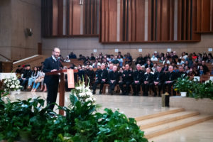 ESNE founder Noel Diaz was one of the featured speakers during the OneLife LA event at the Cathedral of Our Lady of the Angels on Jan. 18. (Victor Alemán)