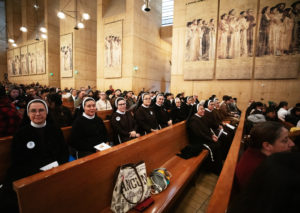 Religious sisters were among those in attendance at the annual Requiem Mass for the Unborn, the conclusion to the OneLife LA celebration at the Cathedral of Our Lady of the Angels on Jan. 18. (Victor Alemán)