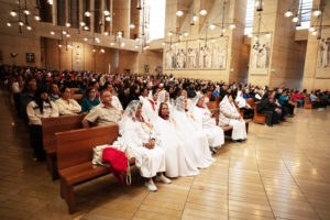 Thousands listen to speakers and music at the Cathedral of Our Lady of the Angels during the OneLife LA event on Jan. 18. (Victor Alemán)