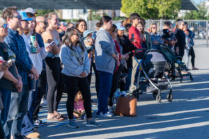 Parents and loved ones attend a Veterans Day event at Holy Angels School in Arcadia on Nov. 10. (Lawrence Lane)