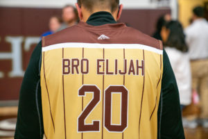 In a unique twist to the annual priests vs. seminarians basketball game in the Archdiocese of Los Angeles, the Capuchin Franciscan order put their members on the court against the LA seminarians. The Capuchins won the game, 57-50, on Jan. 18 at St. Francis High School in La Cañada Flintridge. (John Rueda)