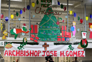 Female inmates decorated before Archbishop José H. Gomez celebrated Mass at Century Regional Detention Facility in Lynwood, LA County’s largest women’s jail, on Christmas Day, Dec. 25, 2025. (John McCoy)