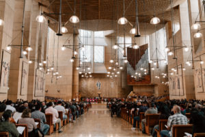Thousands attend the Rite of Election ceremony at the Cathedral of Our Lady of the Angels on Feb. 15. (Peter Lobato)