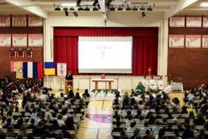 Bishop Garcia Diego High School hosts a Catholic Schools Week Mass for several schools in Santa Barbara, including Notre Dame School, Our Lady of Mount Carmel, St. Raphael, and St. Therese. (Bishop Garcia Diego High School)