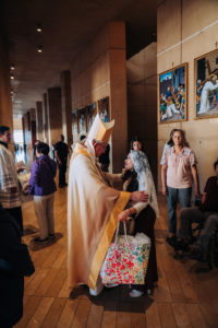Archbishop José H. Gomez blesses attendees after the March 26, 2026 Mass marking his 25th anniversary of episcopal ordination. (Isabel Cacho)