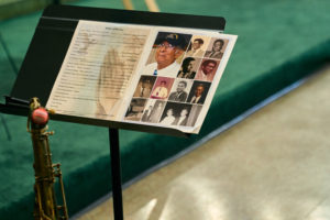 Hosea Alexander, who died at age 95 and was among the first class of permanent deacons ordained in the Archdiocese of Los Angeles in 1975, is pictured during his Aug. 14 funeral Mass at Holy Name of Jesus Church in Los Angeles. (John Geronilla)