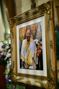 Hosea Alexander, who died at age 95 and was among the first class of permanent deacons ordained in the Archdiocese of Los Angeles in 1975, is pictured during his Aug. 14 funeral Mass at Holy Name of Jesus Church in Los Angeles. (John Geronilla)